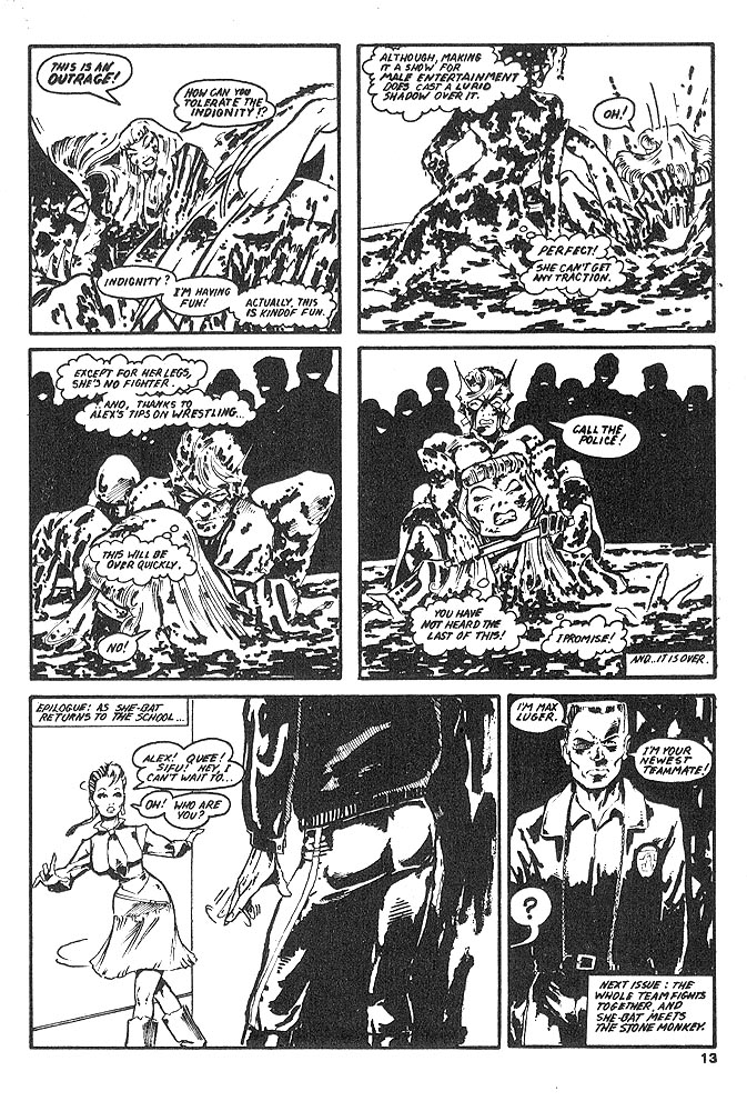 Murcielaga She-Bat comic appearance Kung-Fu Warriors #12 page 10
