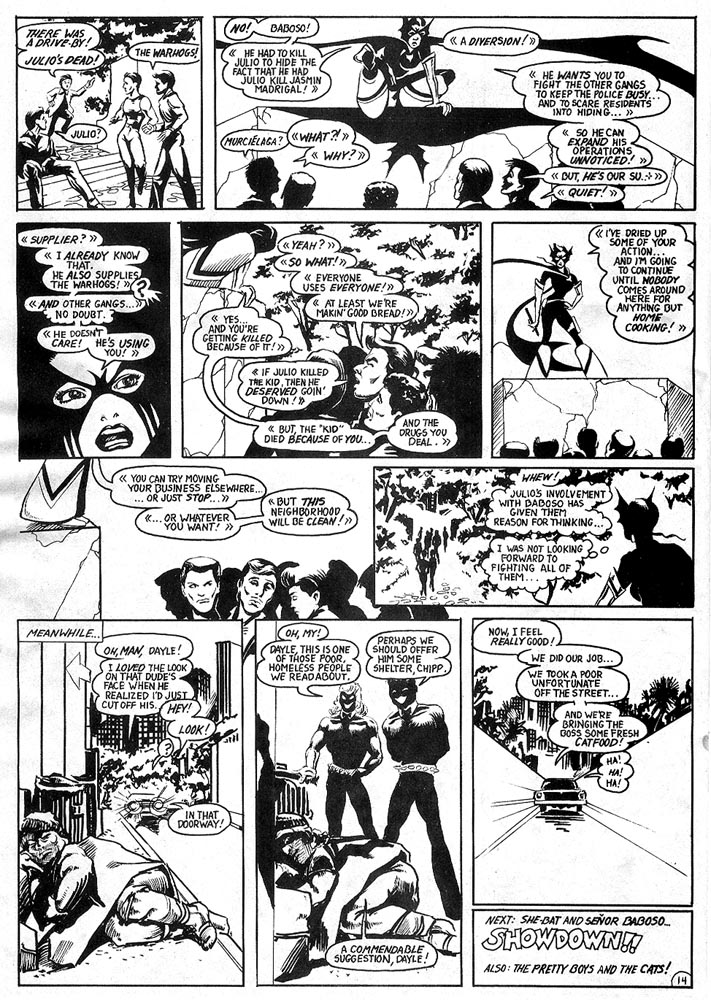 Murcielaga She-Bat comic appearance Robowarriors #7 page 7