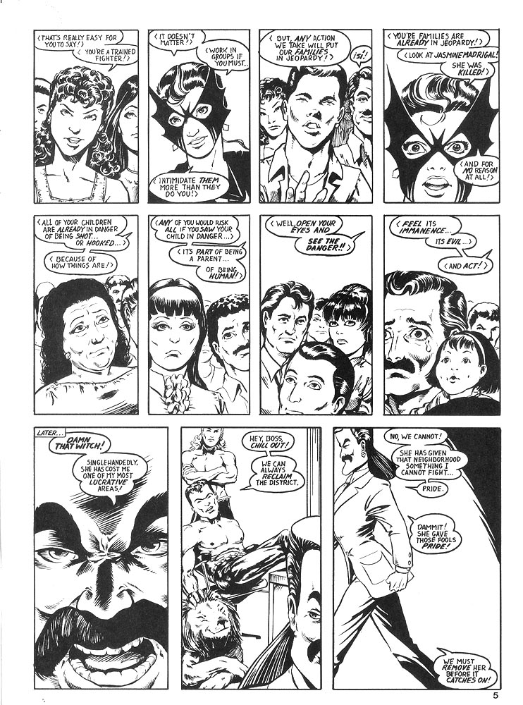 Murcielaga She-Bat comic appearance Robowarriors #8 page 2