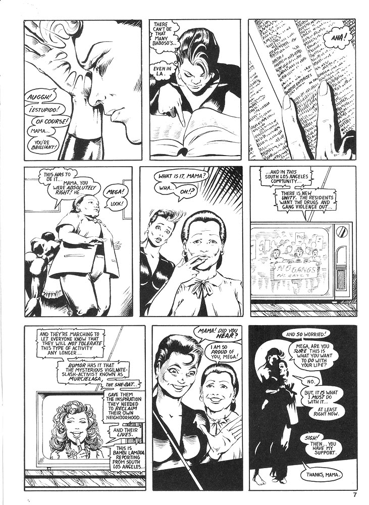 Murcielaga She-Bat comic appearance Robowarriors #8 page 4