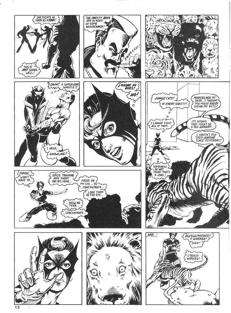 Murcielaga She-Bat comic appearance Robowarriors #8 page 9