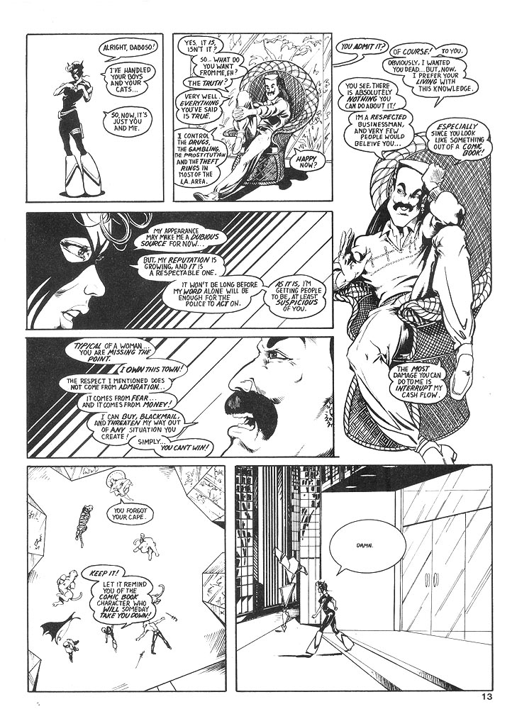 Murcielaga She-Bat comic appearance Robowarriors #8 page 10